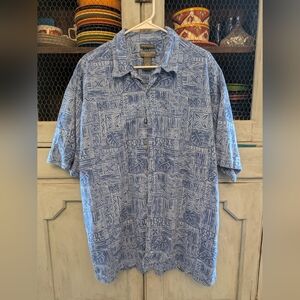 Saddlebred Blue Geometric Men's Shirt